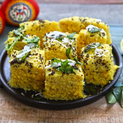 Side shot of 5 Minute Instant Microwave Dhokla