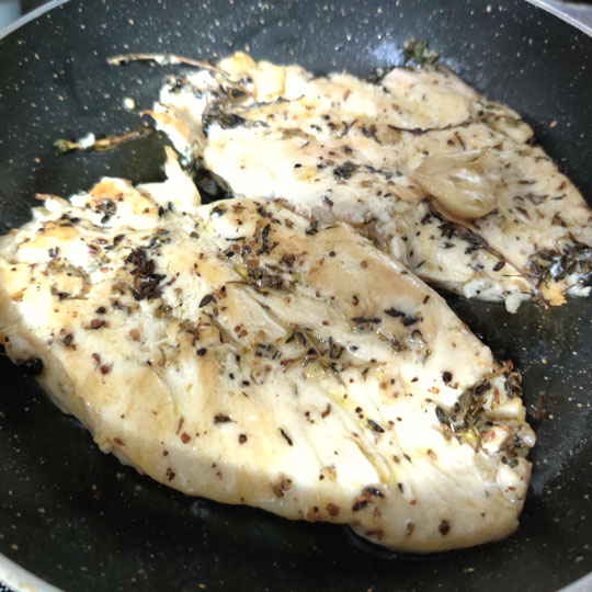 Grilling chicken breast