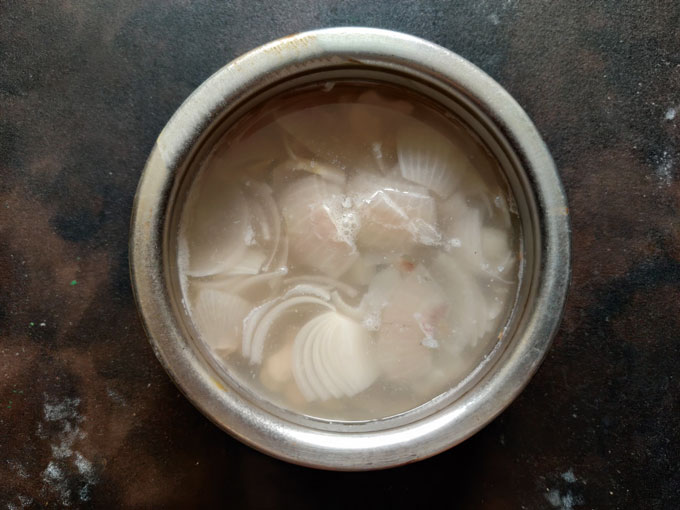 Cooking step of paneer kali mirch