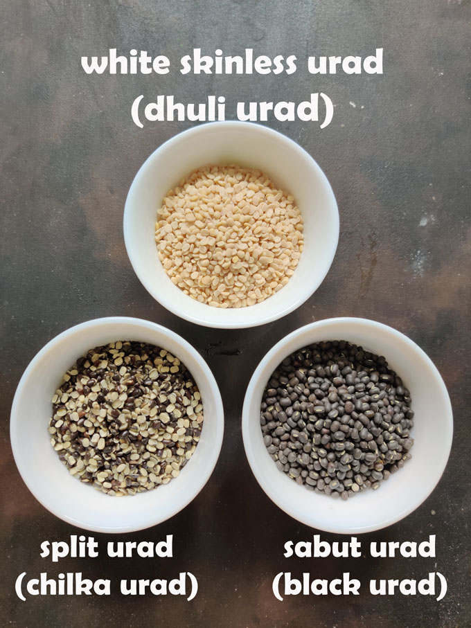 3 types of urad dal