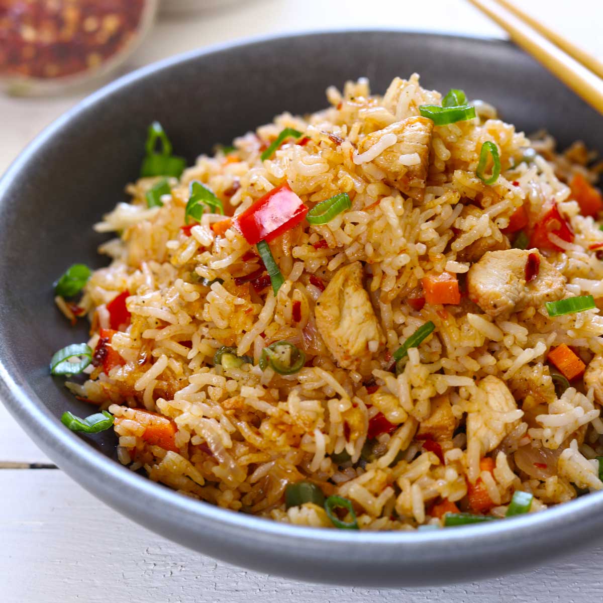 Indian Chicken Fried Rice - Restaurant Style / Burnt Garlic Veg Fried Rice Myfoodtapestry ...