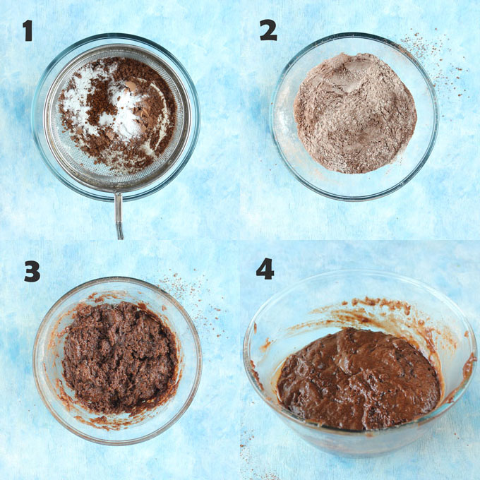 collage of microwave cooking steps