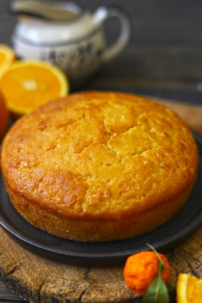 side shot of teatime orange cake