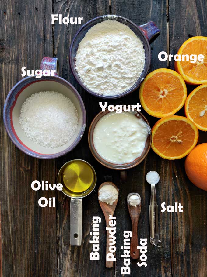 ingredients for orange cake