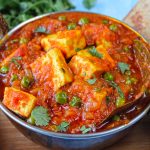 close up side shot of dhaba style matar paneer