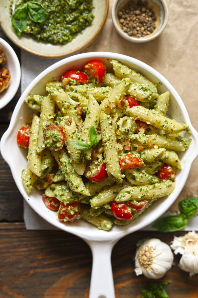 Basil Pesto Pasta Recipe How To Avoid Black Pesto Fun