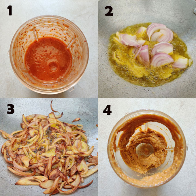 Step by step chicken curry making process