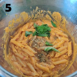 instant pot pumpkin sauce pasta cooking steps.