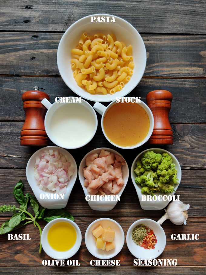 ingredients for instant pot broccoli pasta