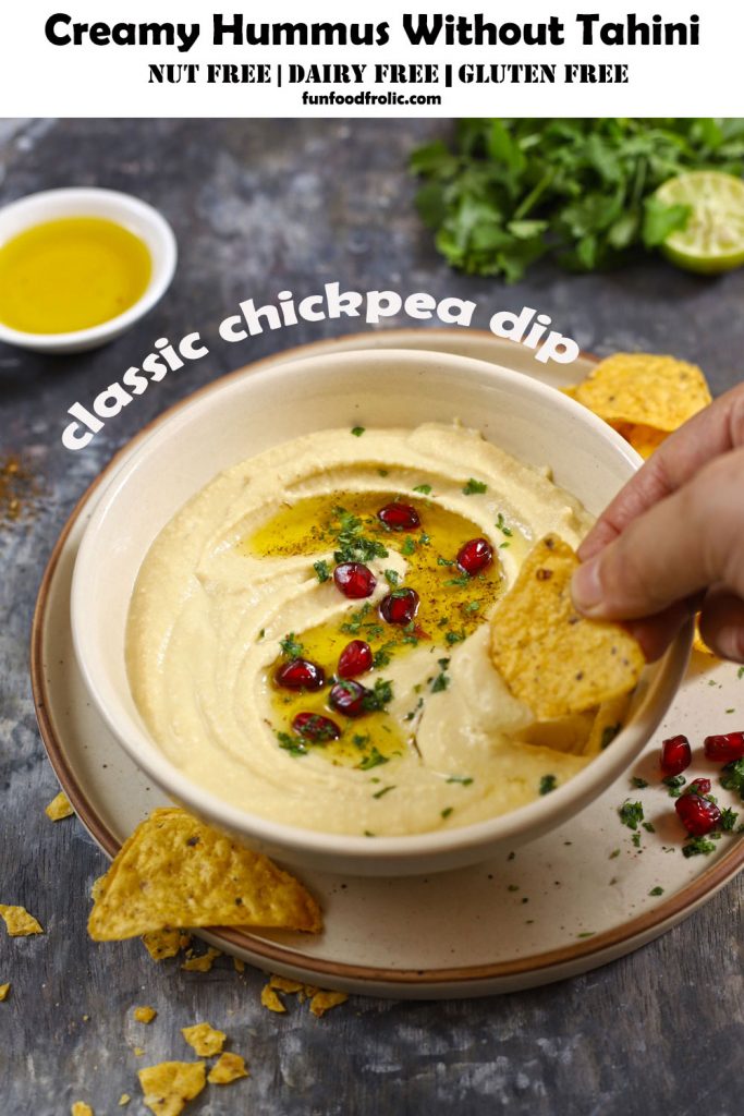 Creamy Hummus Without Tahini