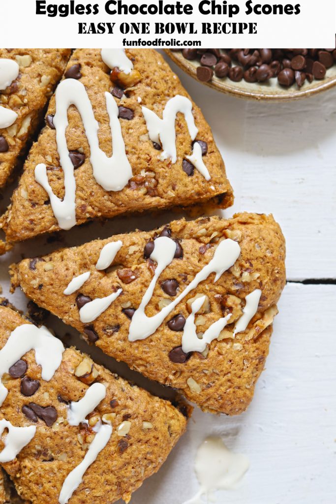 Eggless Chocolate Chip Scones