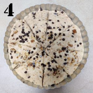 chocolate chip scones before baking