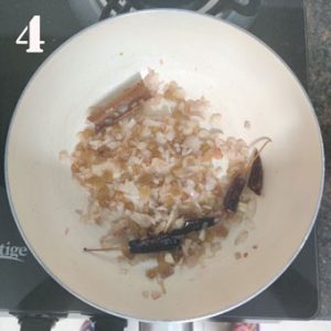 cooking steps of apple raisin chutney