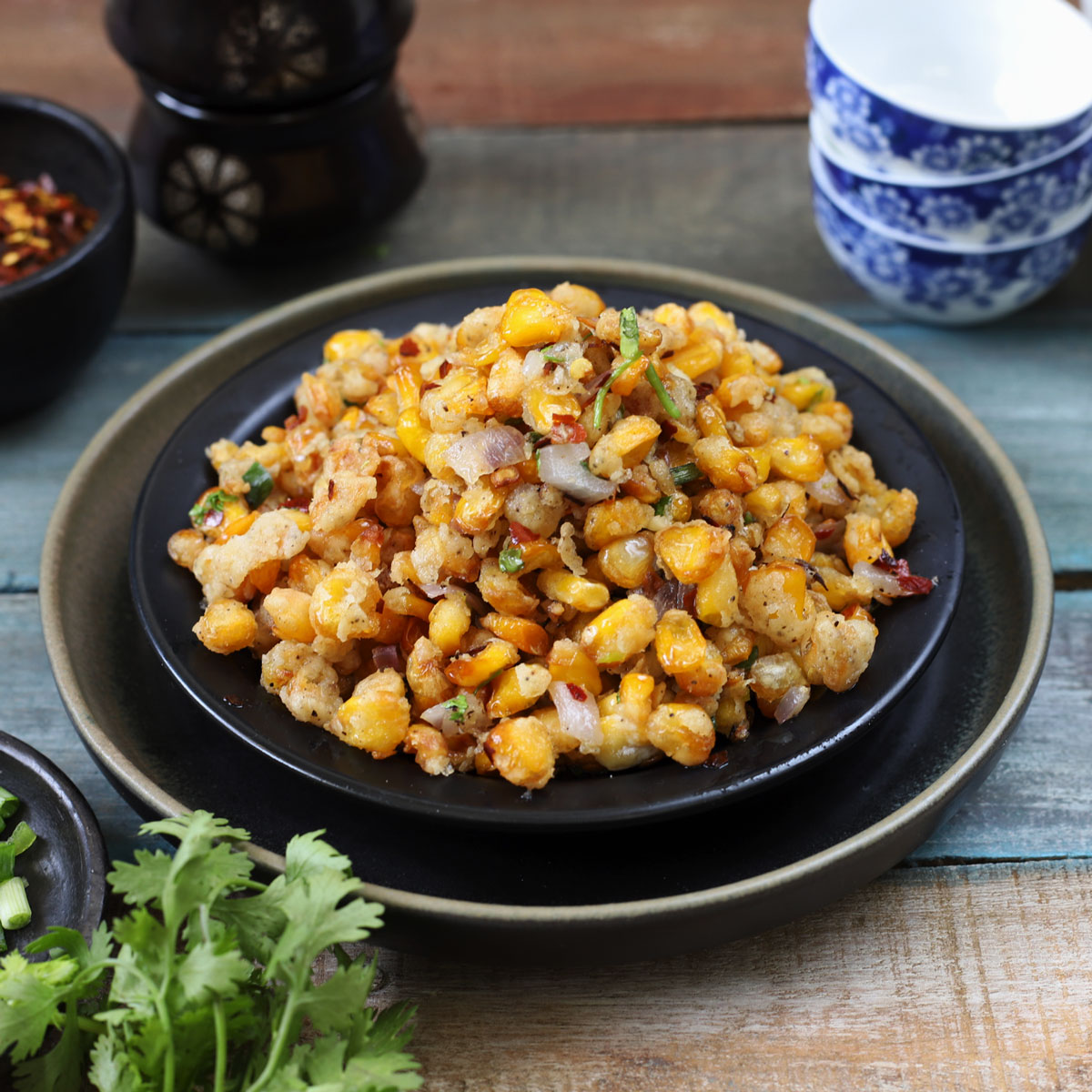 Restaurant Style Crispy Corn Recipe (Step-By-Step Video) - Fun FOOD Frolic