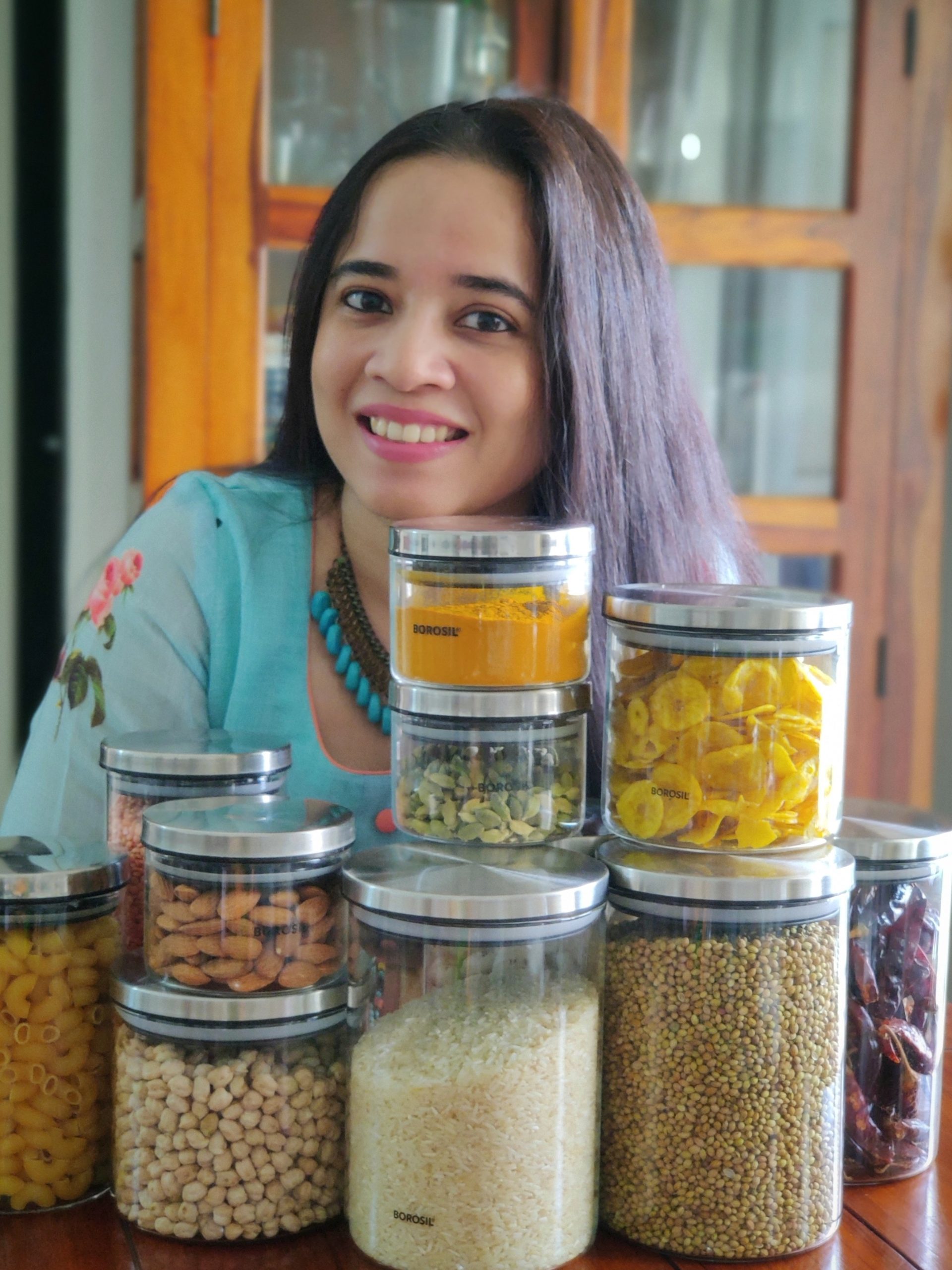 Hina Gujral in her kitchen.