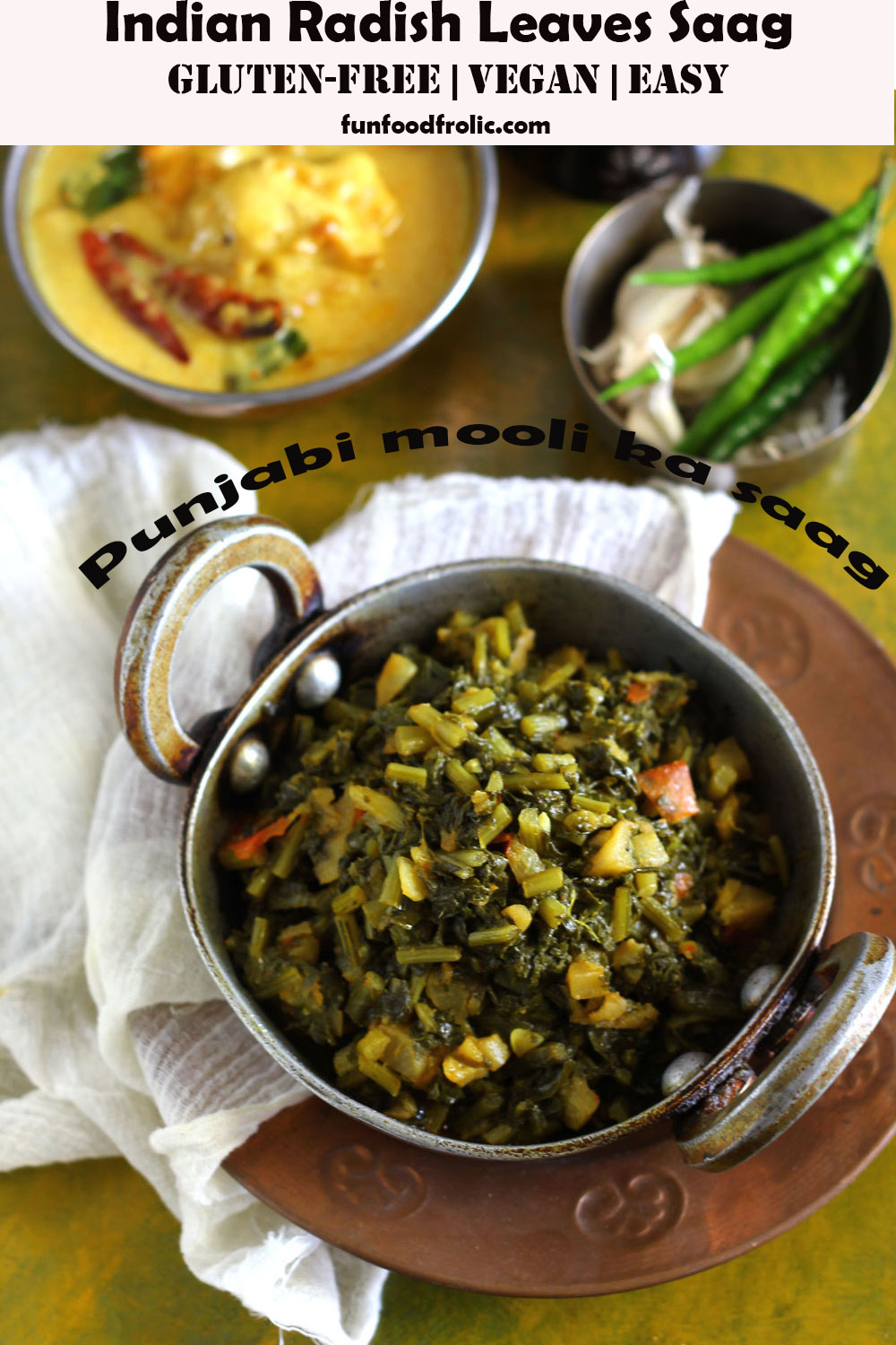 Mooli Ka Saag Recipe (Radish Leaves Sabzi) Fun FOOD Frolic