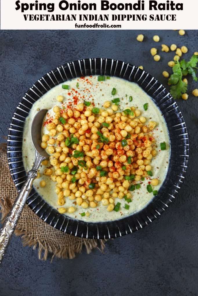 Spring Onion Boondi Raita