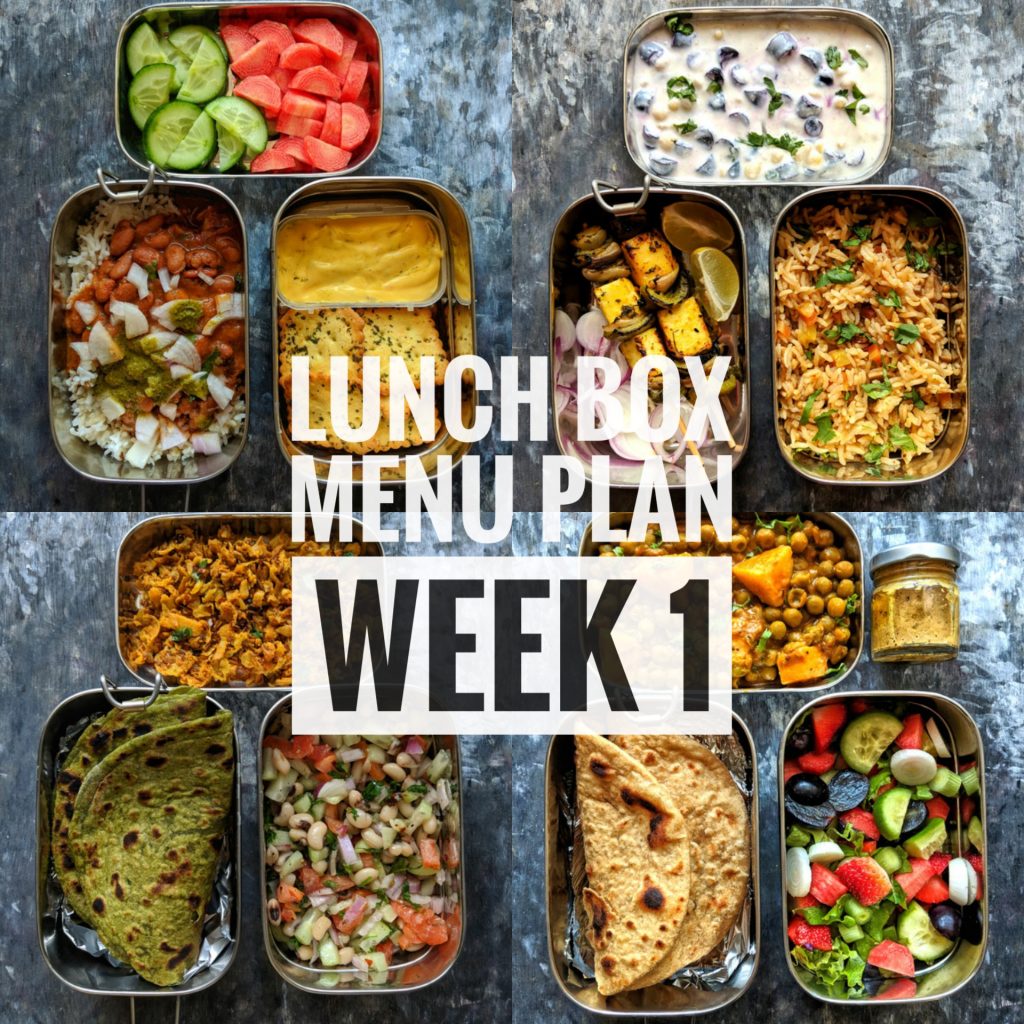 Weekly Lunch Box Menu Plan
