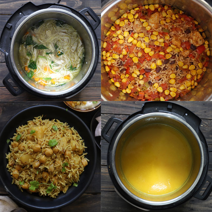 collage of instant pot recipes