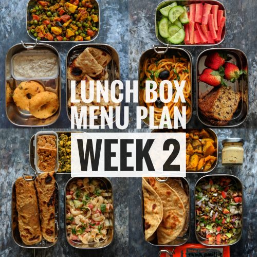 Lunch Box Meal Menu for Week 2