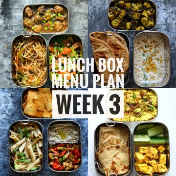 Lunch Box Meal Menu Week 3
