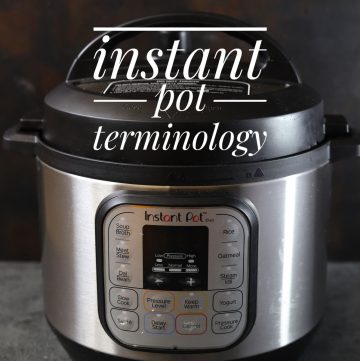 instant pot terminology