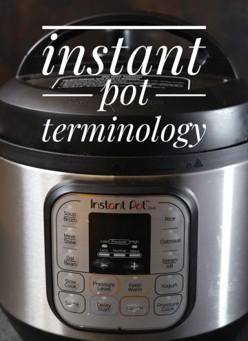instant pot terminology