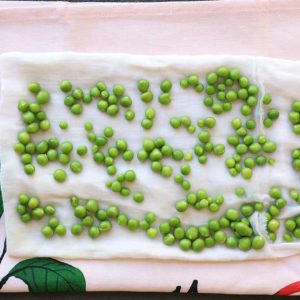 air drying blanched green peas