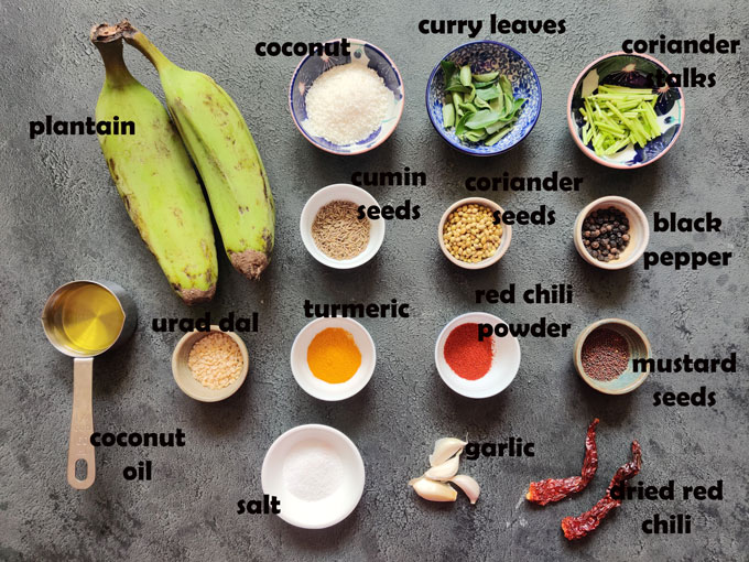 ingredients for kele ki sabji