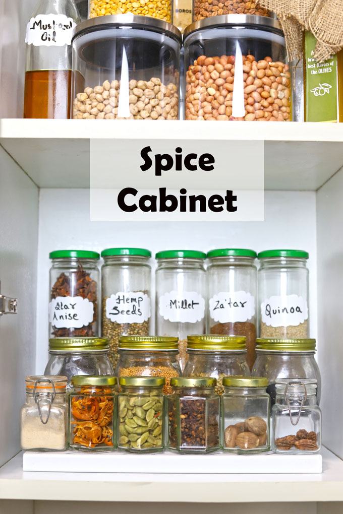 Indian Kitchen Spice Cabinet