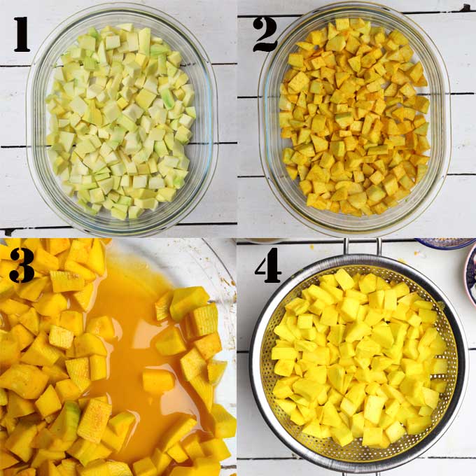 making instant mango pickle
