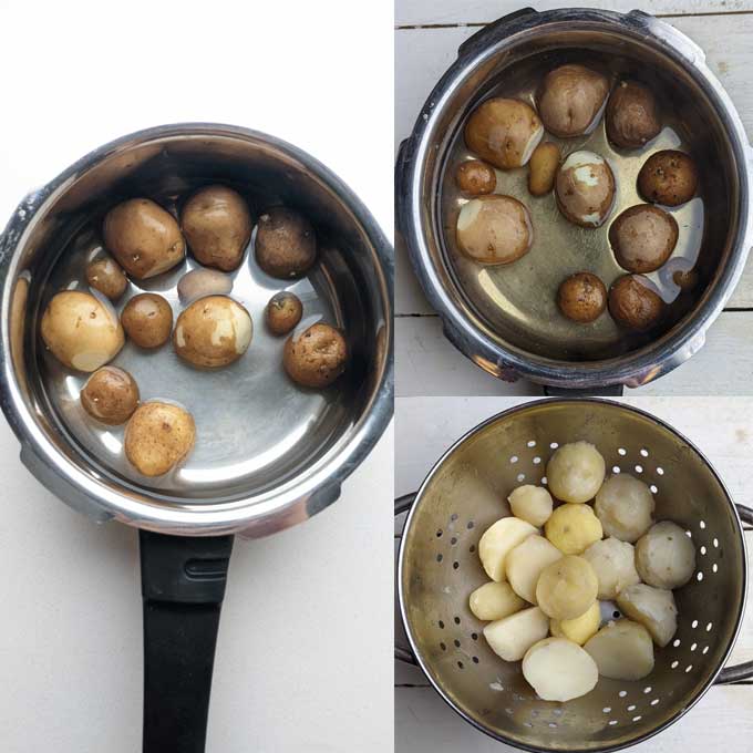boiling baby potatoes