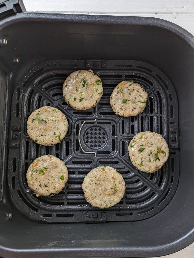 cooking vrat aloo tikki in air fryer