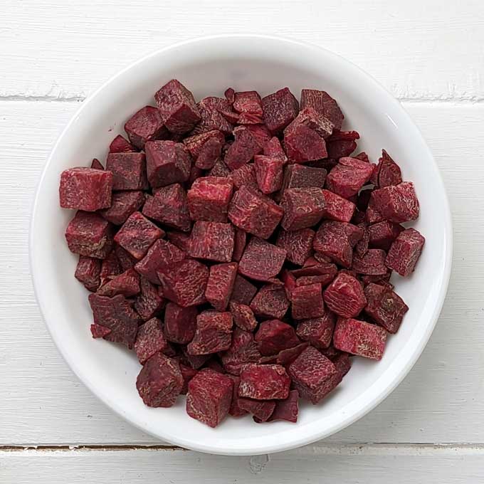 diced beetroot