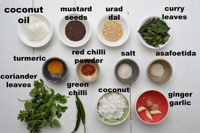 ingredients for beetroot poriyal