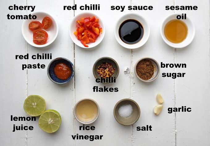ingredients for som tam thai salad dressing