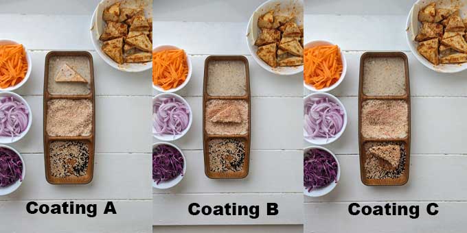 different coating for crispy tofu