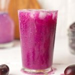 side shot of Jamun lemonade in a glass