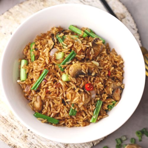 Mushroom Fried Rice Recipe - Fun FOOD Frolic