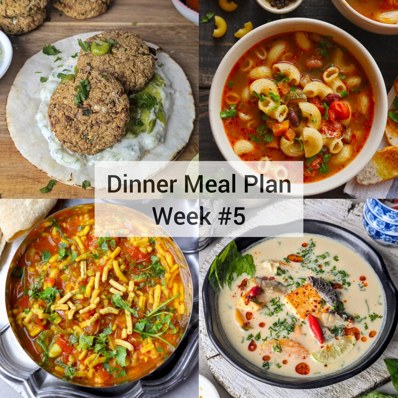 Dinner Meal Plan Week 5 - Fun FOOD Frolic