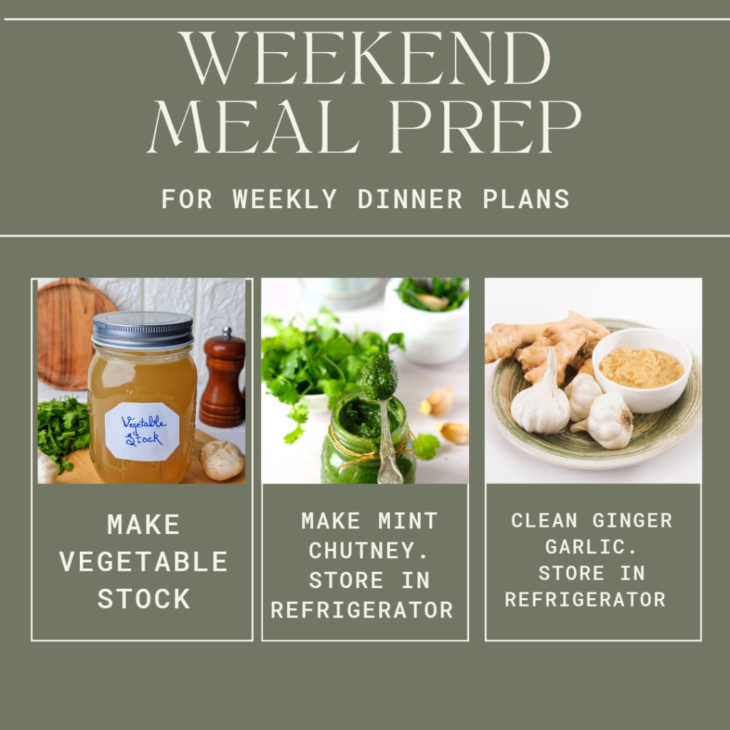 meal prep for dinner