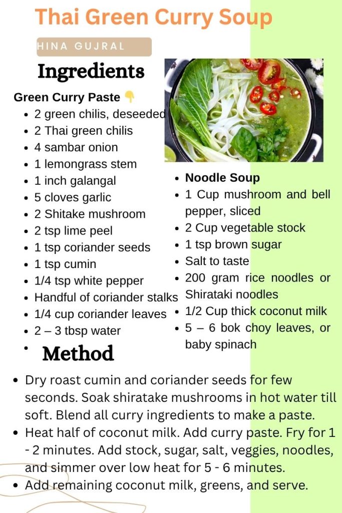 Green Curry Soup Recipe on stovetop