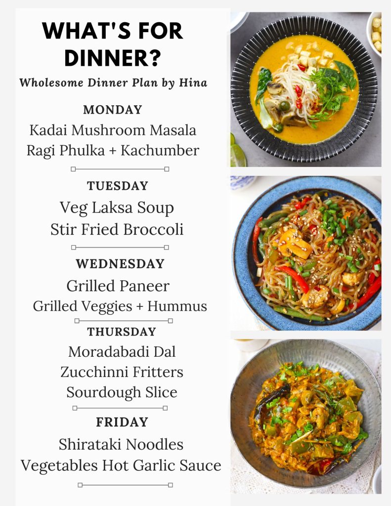 dinner meal plan for week 11