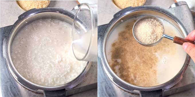 cooking coconut kheer - 4