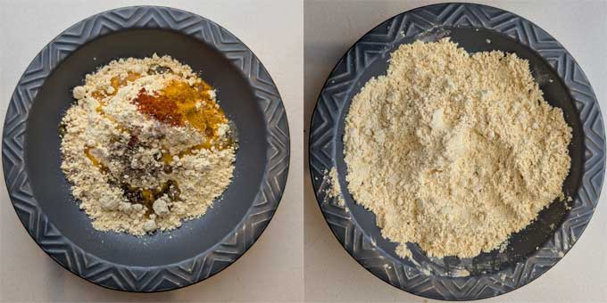 making dough for gatte - 3