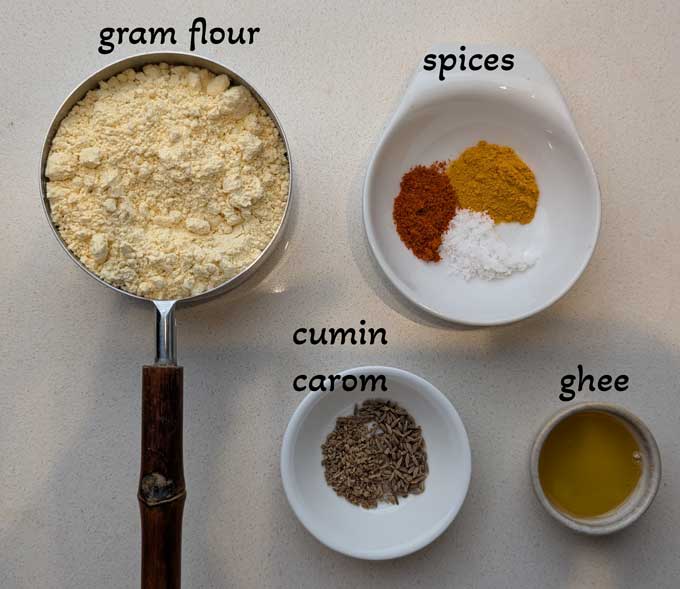 ingredients for making gatte - 2