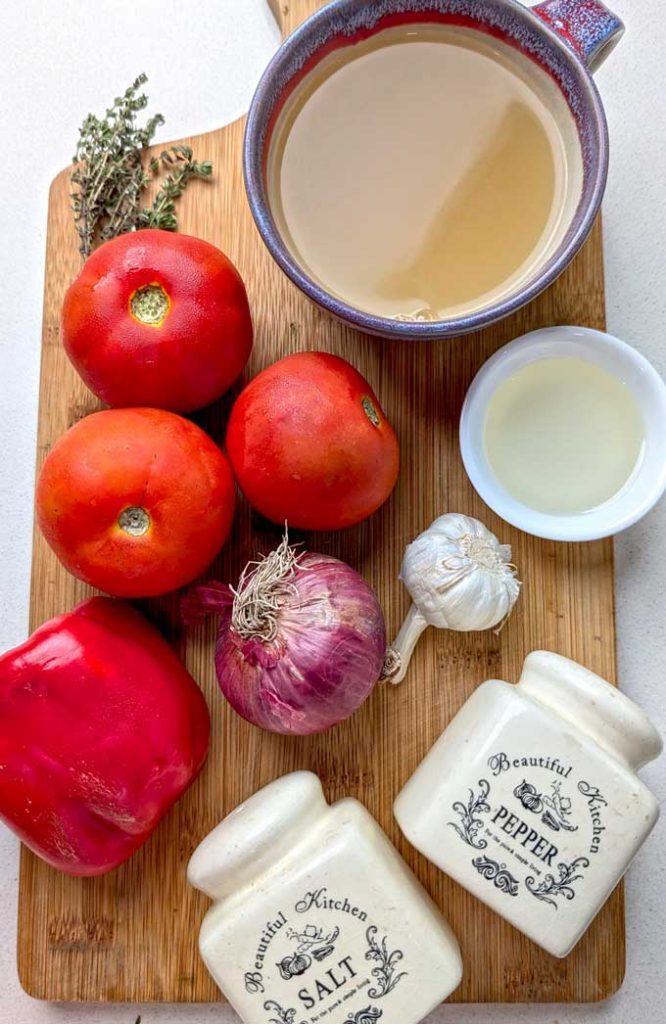 ingredients for roasted tomato soup