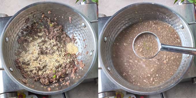 making mushroom spinach soup - 5