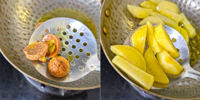 frying potatoes and wadi