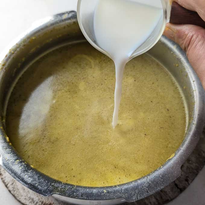 adding milk to shorba - 24